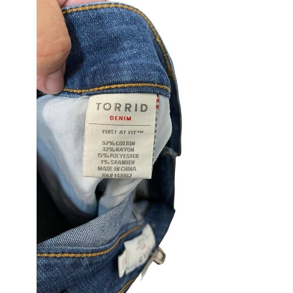 Torrid Mini Denim Skirt w/ Side Stripes Womens Plus Size 16 - Picture 5 of 6